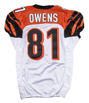 2010 Terrell Owens Game Used Cincinnati Bengals Road Jersey Photo Matched To 11/14/2010 (Resolution Photomatching)
